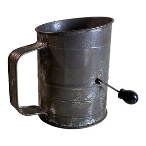 Vintage 1930's Bromwell's Flour Sifter Hand Crank Made in USA — 3 Cup # 53.995